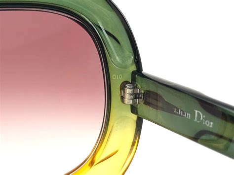 New Vintage Christian Dior D10 Huge Two Tone Amber & Green 